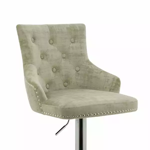 Dunelm Selena Distressed Velvet Bar Stool 5 Dunelm Selena Distressed Velvet Bar Stool - Image 5