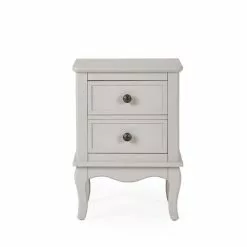 Dunelm Clara 2 Drawer Bedside Table, Grey