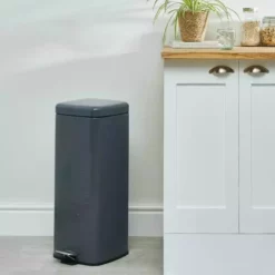 Dunelm Charcoal 30L Vete Bin