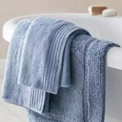 Dorma Tencel Sumptuously Soft Porcelain Blue Towel -Dunelm Sales Store 30686091 alt02