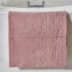 Dunelm Blush Mini Bobble Bath Mat