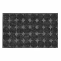 Elements Circle Pattern Grey Bath Mat
