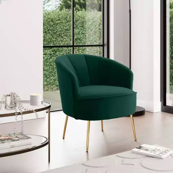 Dunelm Matilda Velvet Shell Accent Chair 1 Dunelm Matilda Velvet Shell Accent Chair