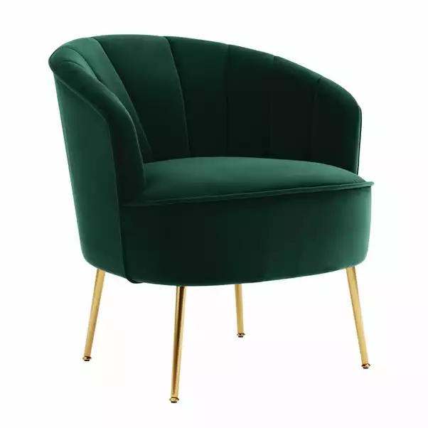 Dunelm Matilda Velvet Shell Accent Chair 2 Dunelm Matilda Velvet Shell Accent Chair - Image 2