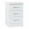 Seconique Nevada 3 Drawer Bedside Table