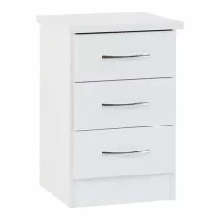 Seconique Nevada 3 Drawer Bedside Table