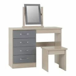 Seconique Nevada 4 Drawer Dressing Table Set With Mirror