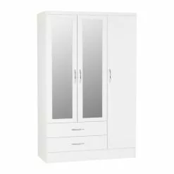 Seconique Nevada Triple 2 Drawer Wardrobe, Mirrored 8 Seconique Nevada Triple 2 Drawer Wardrobe, Mirrored -Dunelm Sales Store 30693659 alt03