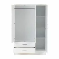 Seconique Nevada Triple 2 Drawer Wardrobe, Mirrored 9 Seconique Nevada Triple 2 Drawer Wardrobe, Mirrored -Dunelm Sales Store 30693659 alt04