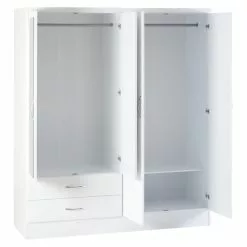 Seconique Nevada 4 Door 2 Drawer Wardrobe, Mirrored -Dunelm Sales Store 30693661 alt02