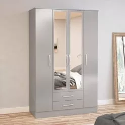 Birlea Lynx 4 Door Wardrobe Mirrored