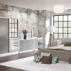 Birlea Lynx 132cm Sliding Double Wardrobe, Mirrored 5 Birlea Lynx 132cm Sliding Double Wardrobe, Mirrored -Dunelm Sales Store 30693715 alt02