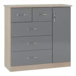 Seconique Nevada Small Single 5 Drawer Wardrobe -Dunelm Sales Store 30694090 alt02