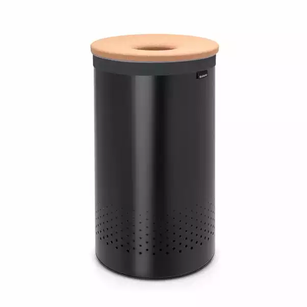 Brabantia Black Cork 60L Laundry Bin 2 Brabantia Black Cork 60L Laundry Bin - Image 2