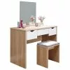 GFW Elizabeth 3 Drawer Dressing Table Set With Mirror