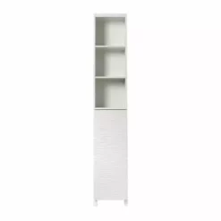 Lloyd Pascal White Wave Tall Cabinet