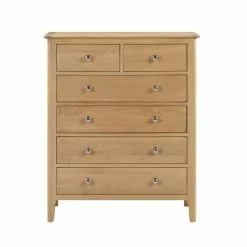 Julian Bowen Cotswold 6 Drawer Chest, Oak