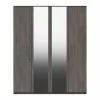 One Call Furniture Parker 4 Door Wardrobe, Mirrored