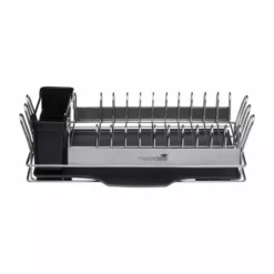 KitchenCraft MasterClass Compact Stainless Steel Dish Drainer