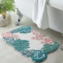 Dunelm Tropique Green Bath Mat