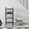 Dunelm Black Metal Slim 4 Tier Rack