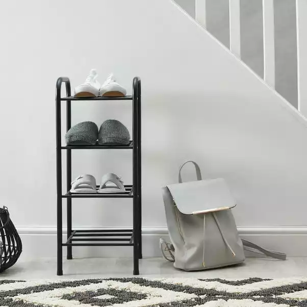 Dunelm Black Metal Slim 4 Tier Rack 1 Dunelm Black Metal Slim 4 Tier Rack