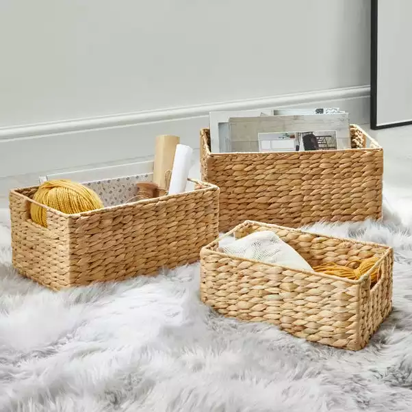 Dunelm Water Hyacinth Set Of 3 Small Baskets 1 Dunelm Water Hyacinth Set Of 3 Small Baskets