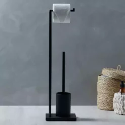 Dunelm London Matt Black Toilet Butler