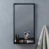 Dunelm London Matt Black Bathroom Mirror And Shelf