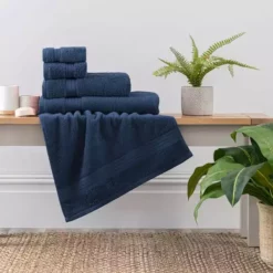 Dunelm Navy Egyptian Cotton Towel