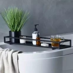 Dunelm London Matt Black Bath Rack And Plant Stand