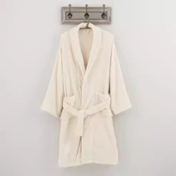Dunelm Egyptian Cotton Natural Bath Robe