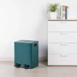 Dunelm 24L Matt Peacock Pedal Bin