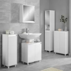 Lloyd Pascal Vienna White Single Door Floor Cabinet With Reversible 4 In 1 Colour Bar -Dunelm Sales Store 30713919 alt09