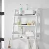 Lloyd Pascal Jasper White Wall Mounted Shelves With Chrome Hooks