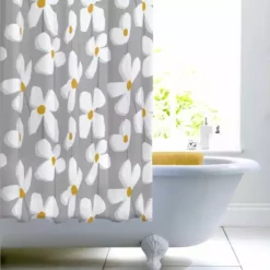 Elements Lena Grey Shower Curtain