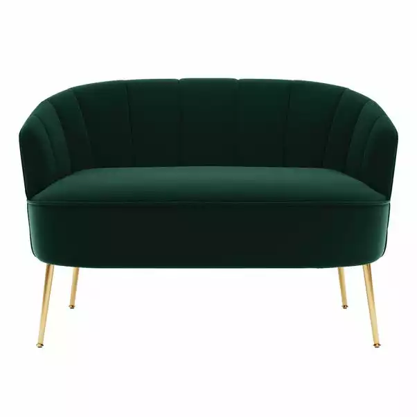 Dunelm Matilda Velvet Two Seater Sofa 3 Dunelm Matilda Velvet Two Seater Sofa - Image 3