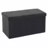 Dunelm Foldable Ottoman Faux Leather Black