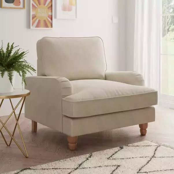 Dunelm Beatrice Luna Fabric Armchair 1 Dunelm Beatrice Luna Fabric Armchair