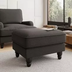 Dunelm Beatrice Luna Fabric Footstool