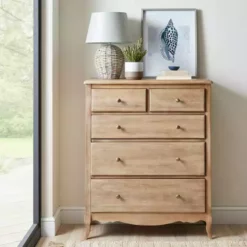 Dunelm Giselle 5 Drawer Chest, Mango Wood