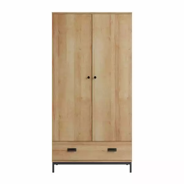Dunelm Fulton Double 1 Drawer Wardrobe 2 Dunelm Fulton Double 1 Drawer Wardrobe - Image 2