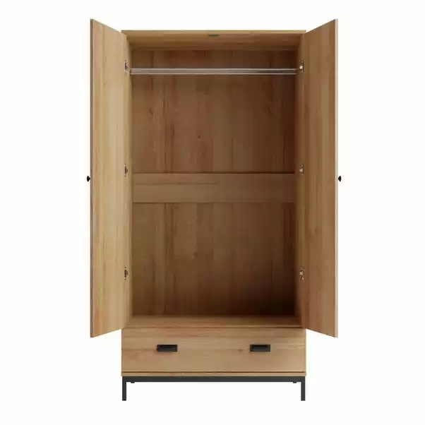 Dunelm Fulton Double 1 Drawer Wardrobe 4 Dunelm Fulton Double 1 Drawer Wardrobe - Image 4