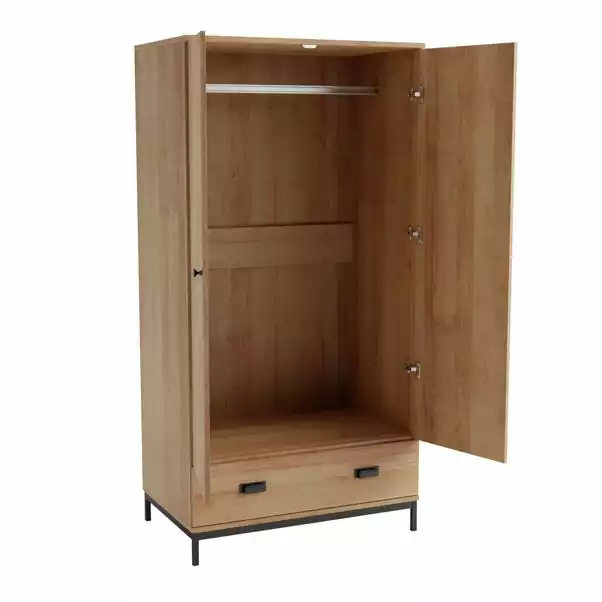 Dunelm Fulton Double 1 Drawer Wardrobe 5 Dunelm Fulton Double 1 Drawer Wardrobe - Image 5