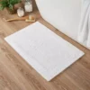 Dunelm Organic Cotton Reversible White Bath Mat