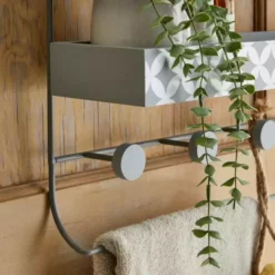 Dunelm Geo Tile Grey Multi Storage Over Door Hooks -Dunelm Sales Store 30729405 alt02