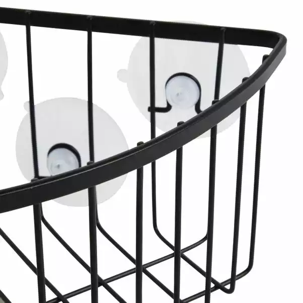 Dunelm Aquarack Black Deep Corner Basket 4 Dunelm Aquarack Black Deep Corner Basket - Image 4