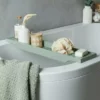 Sage Green Bamboo Bath Rack