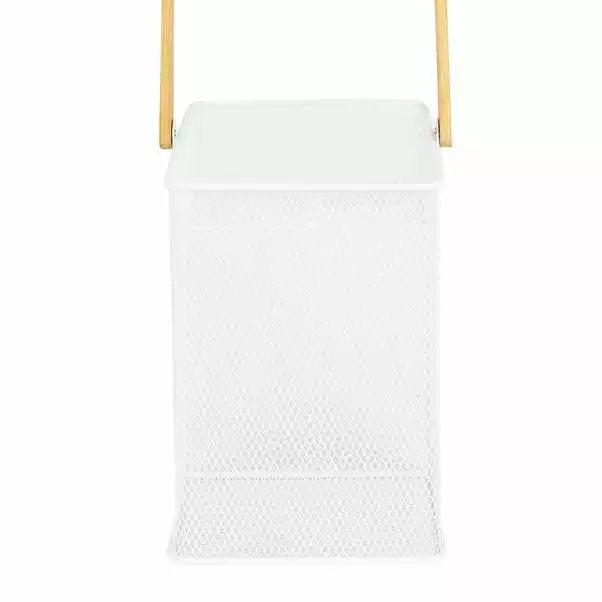 Dunelm Metal Mesh Stair Basket White 3 Dunelm Metal Mesh Stair Basket White - Image 3