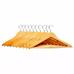 Dunelm Pack Of 10 Wooden Hangers